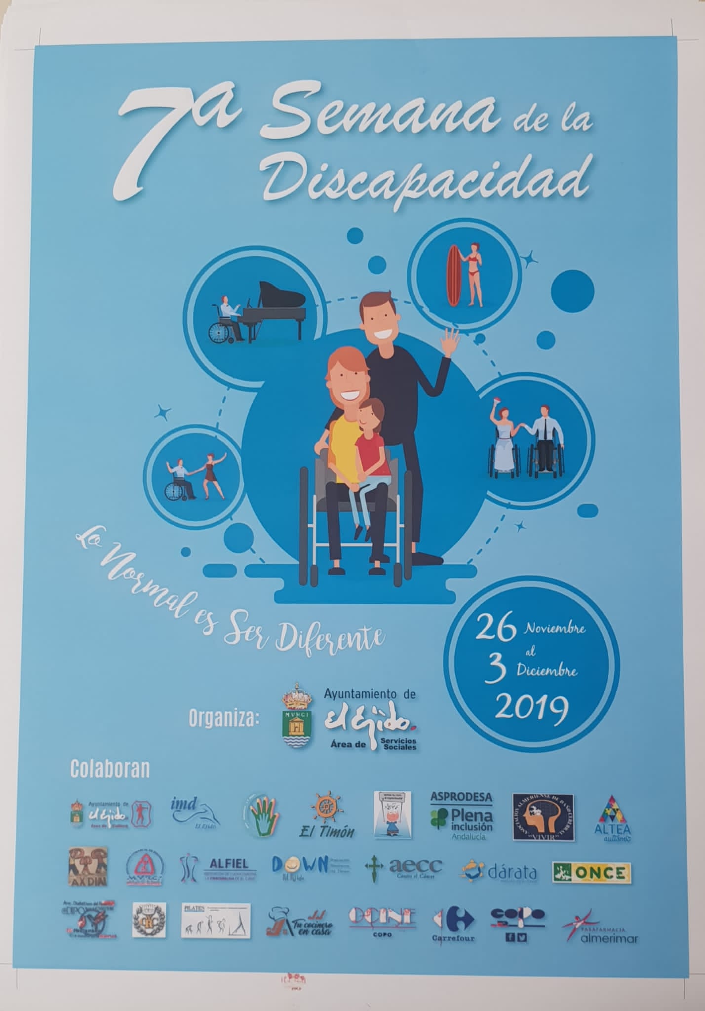ALFIEL, participa en la 7ª Semana de la Discapacidad de El Ejido. «Lo normal es ser diferente»